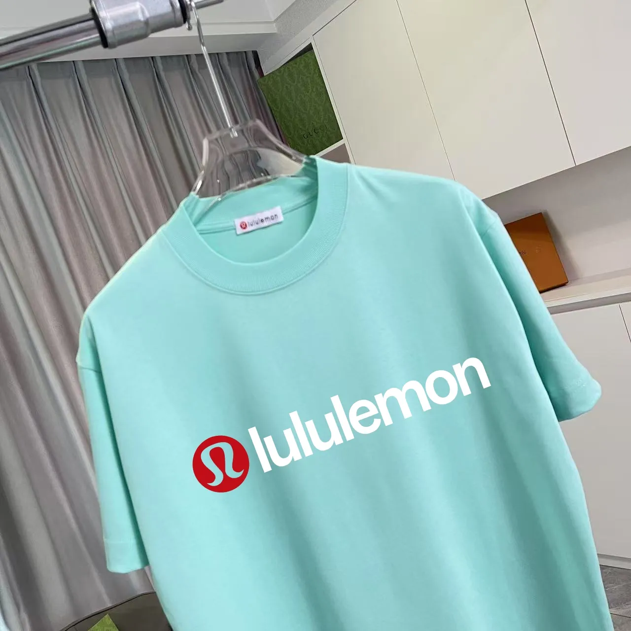 lulu* 2025 New Arrival logo g t Same Style Size：S M L XL XXL ：Black White Pink Green Gray
