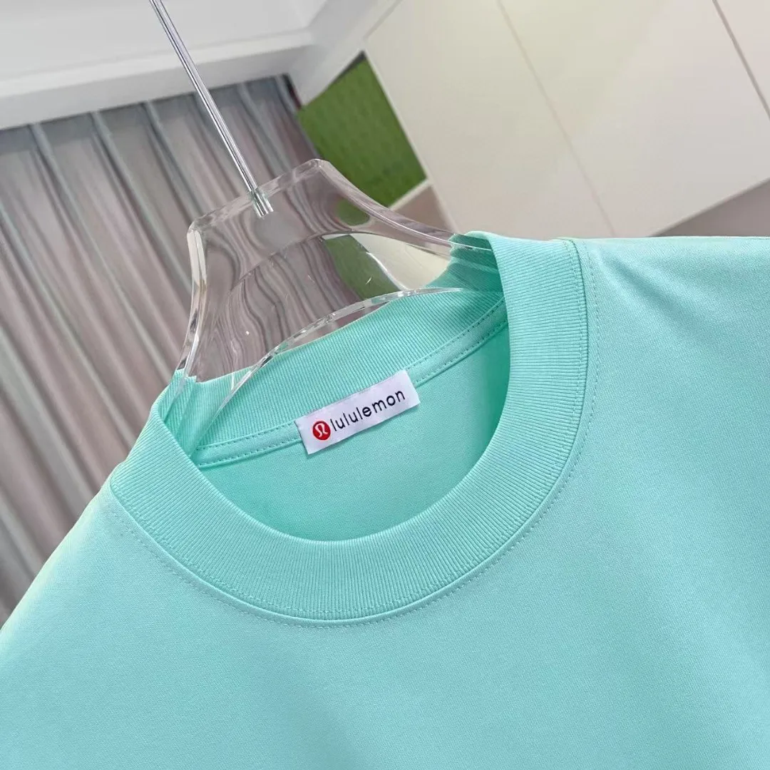lulu* 2025 New Arrival logo g t Same Style Size：S M L XL XXL ：Black White Pink Green Gray