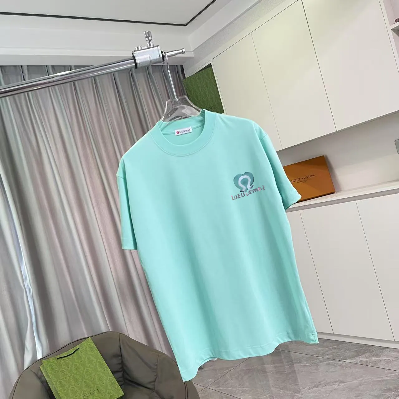 lulu* 2025 New Arrival logo g t Same Style Size：S M L XL XXL ：Black White Green Purple