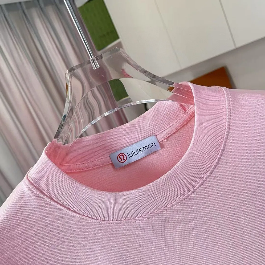 lulu* 2025 New Arrival logo g t Same Style Size：S M L XL XXL ：Black White Pink Green
