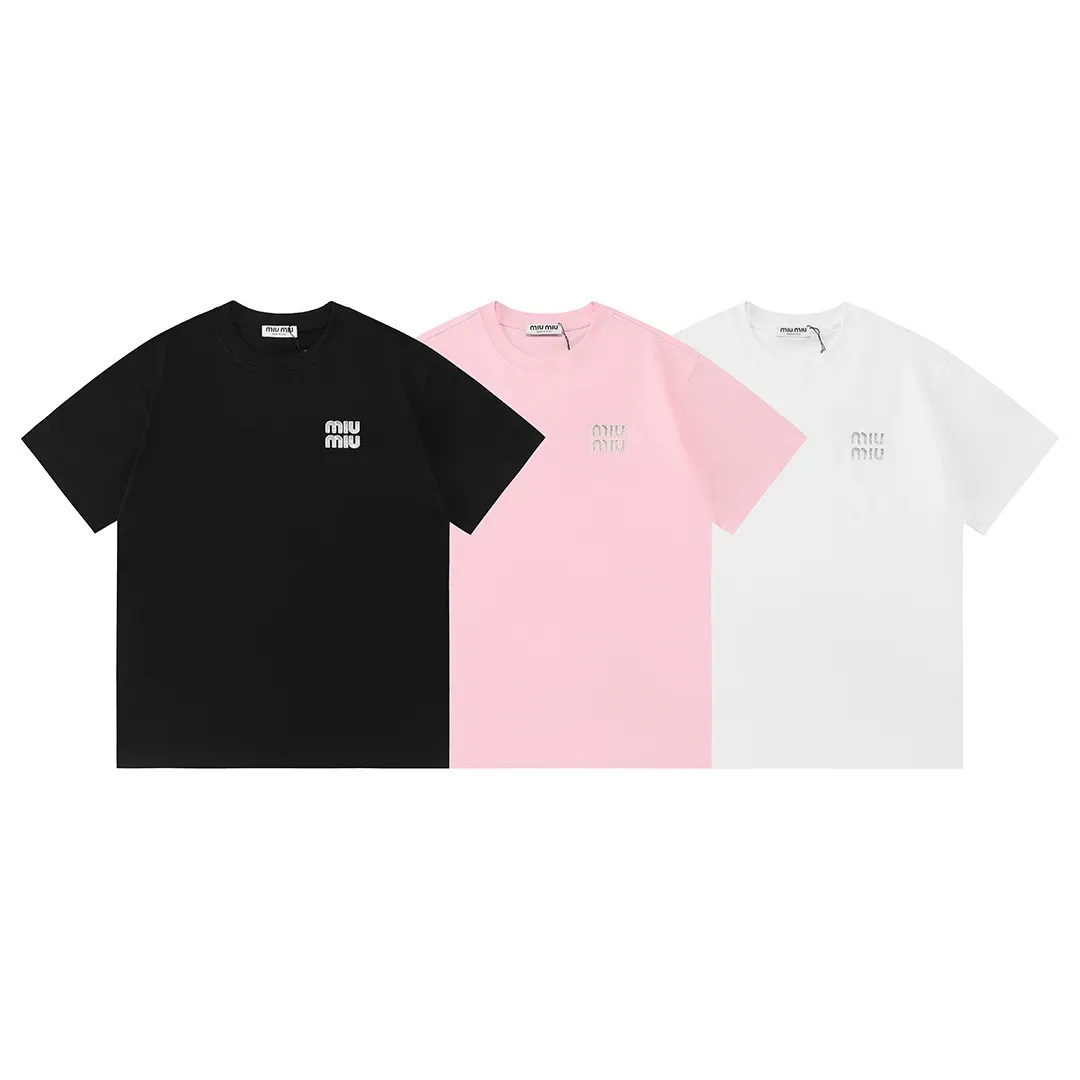 MIU MIU 2026 New Arrival logo Same Style t · 300 100％ · 32 · ：Pink Size：XS S M L