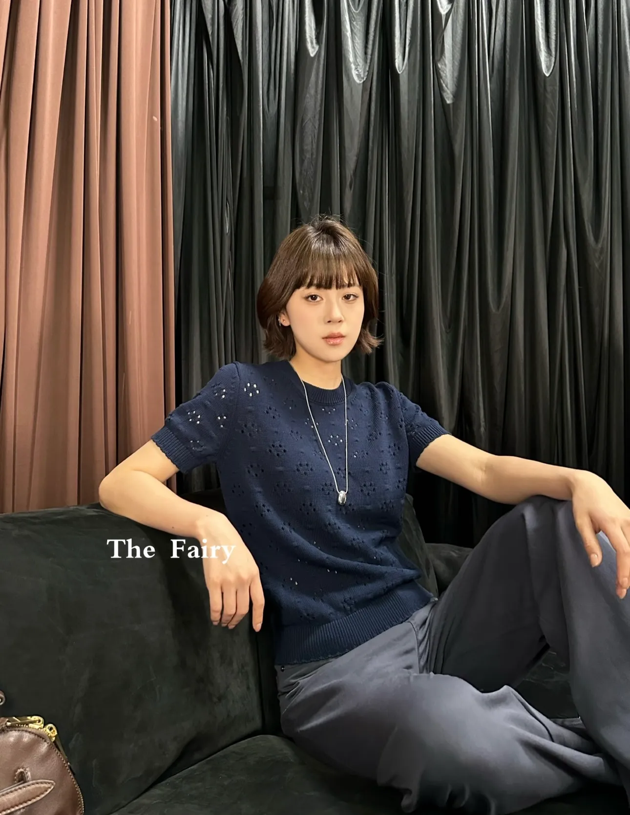 / Miumiu/ 26Ss White （Navy Blue- ）
