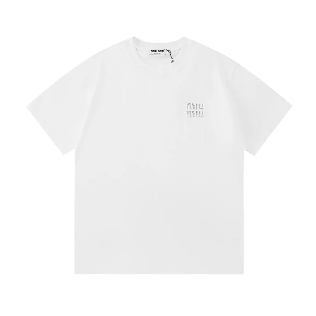 MIU MIU 2026 New Arrival logo Same Style t · 300 100％ · 32 · ：White Size：XS S M L