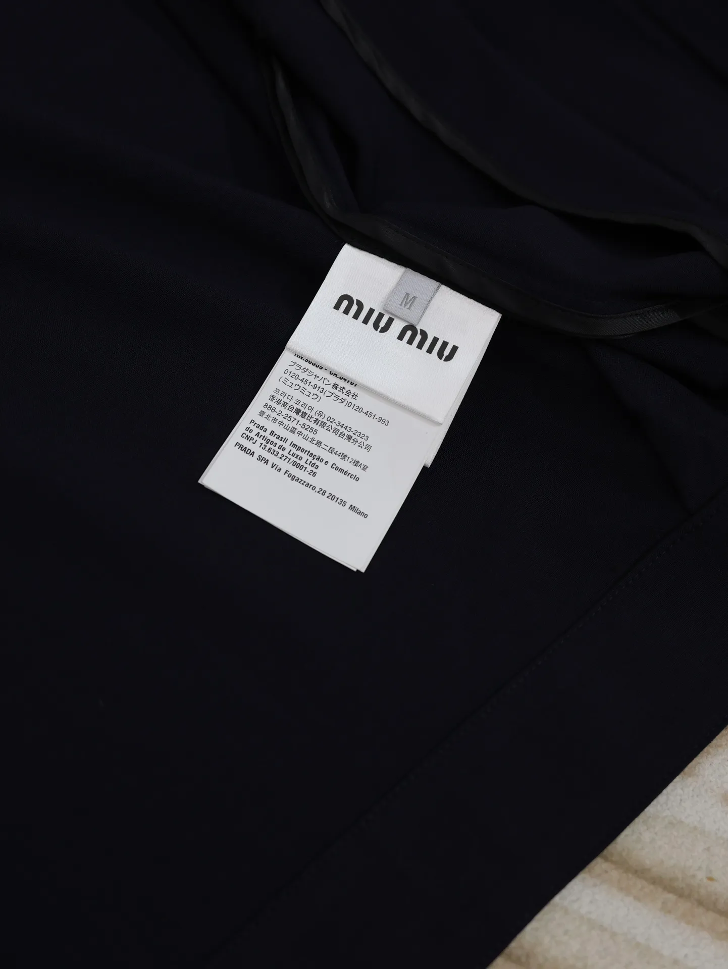 Miumi*/ 24Fw ， ， 。 ， ， ， ， ， Navy Blue ， 。 ，miumiu ， 。 Quality ， 。 Size：S/M/L/XL