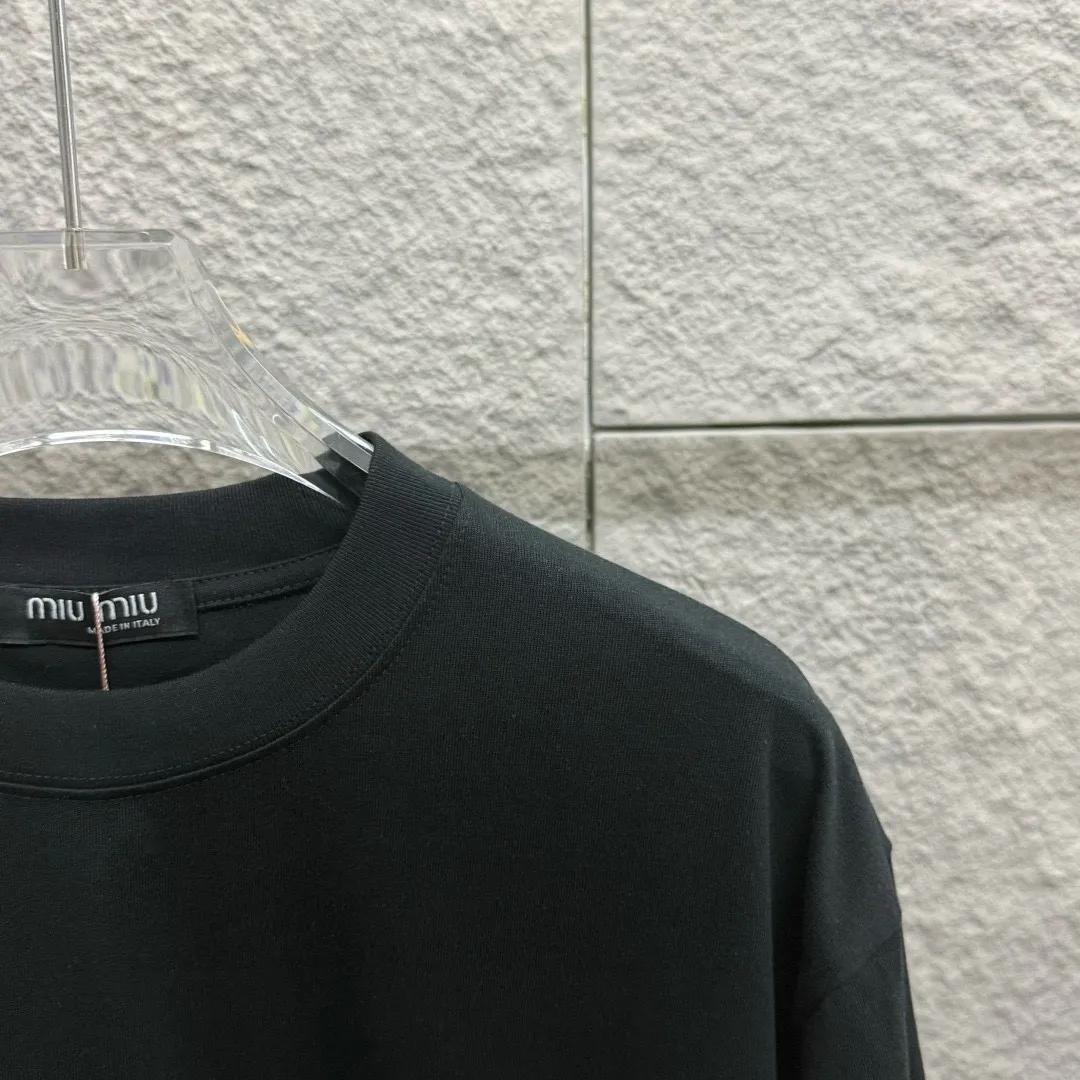 Miu Miu*2025 New Arrival T Same Style ：Black White Size： S （90-130 ） M （120-150 ） L （140-165 ） XL （160-180 ） XXL （180-210 ）