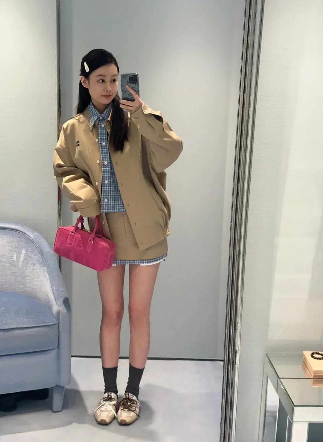 Miu Miu Khaki Miu Miu Classic 1： Miu Miu 2: 3: 4: Size：M-3XL