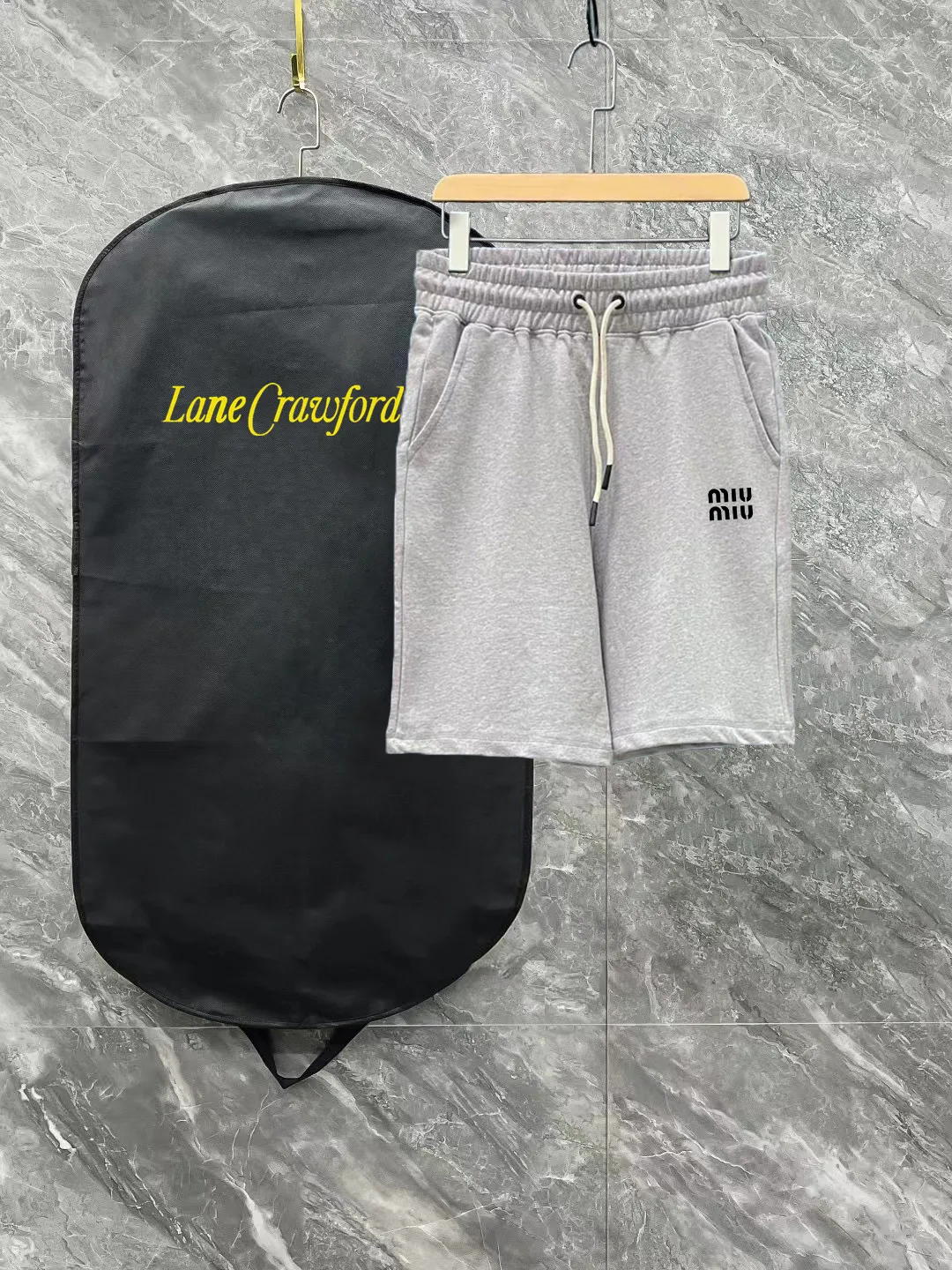 ✨miumiu Logo Factory 360g Black White ：Black Gray Size S-XL