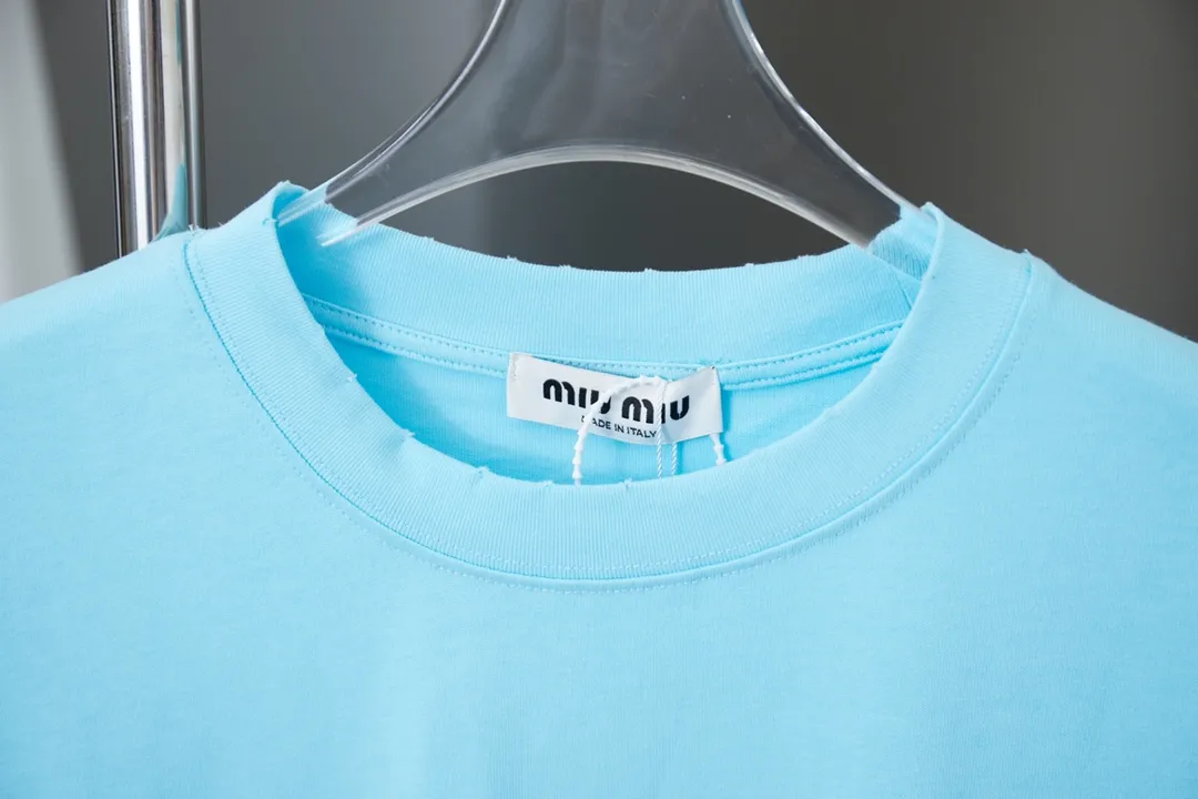 Quality miu miu 24FW Red logo T 24FW 。 ！ OS ， ， ， Versatile ！ 。 Same Style S M L XL