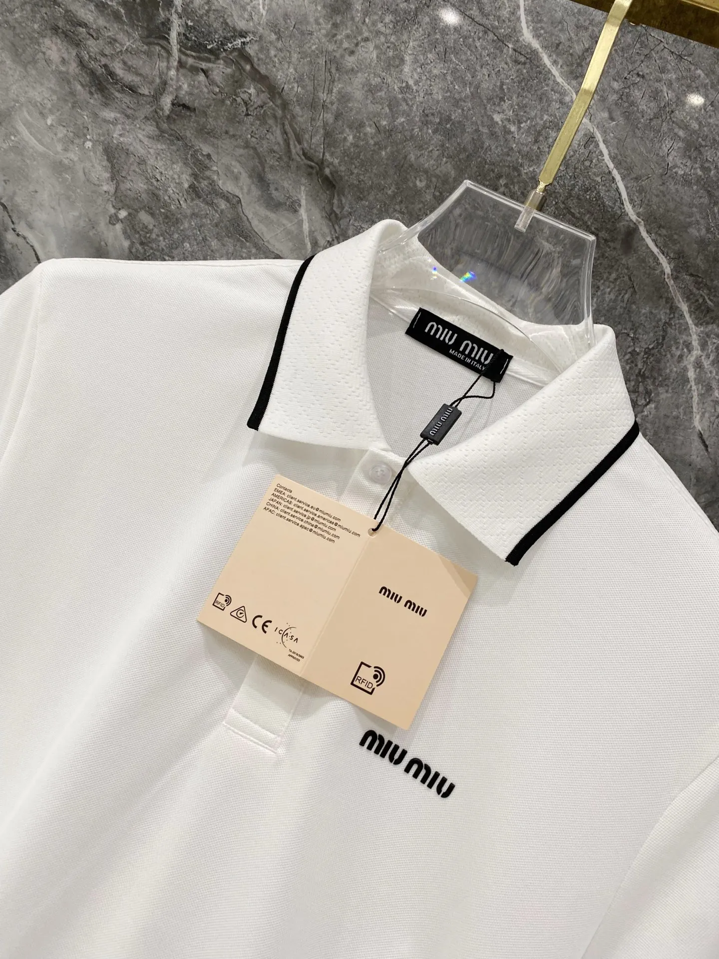 Miu Miu，2026 New Arrival Polo Versatile logo Breathable Size：M-3XL