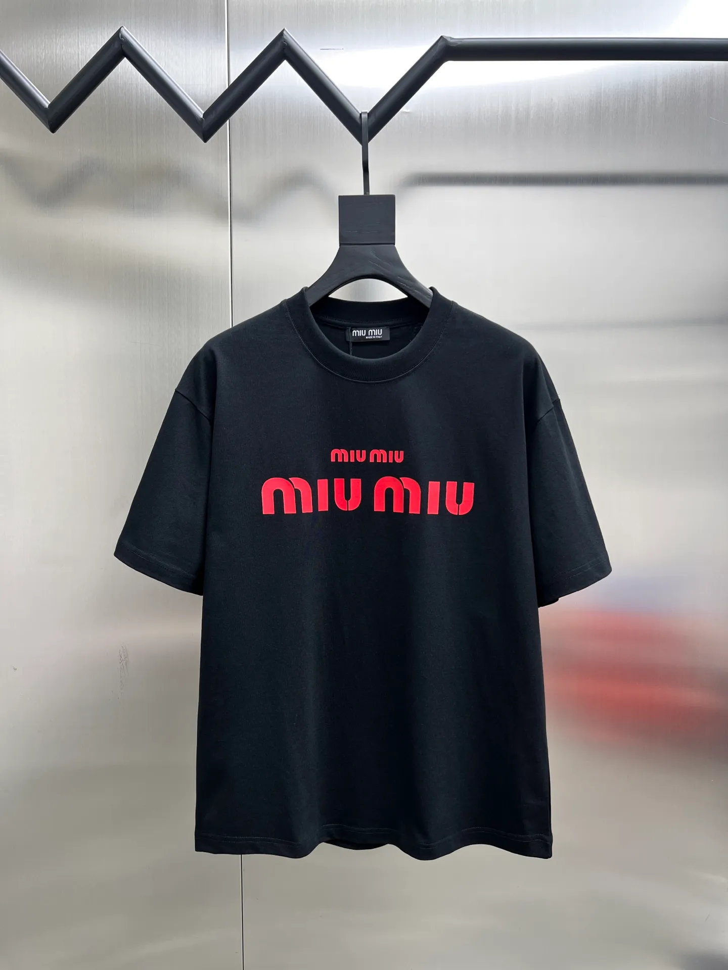 Miu Miu🌟New Arrival T T Hot Sale 99 280 🐎🐎Size：S-XXL Black White 2 Size S 110 54 69 21 M 114 56 71 22 L 118 58 73 22 XL 122 60 75 23 2XL 126 62 77 23
