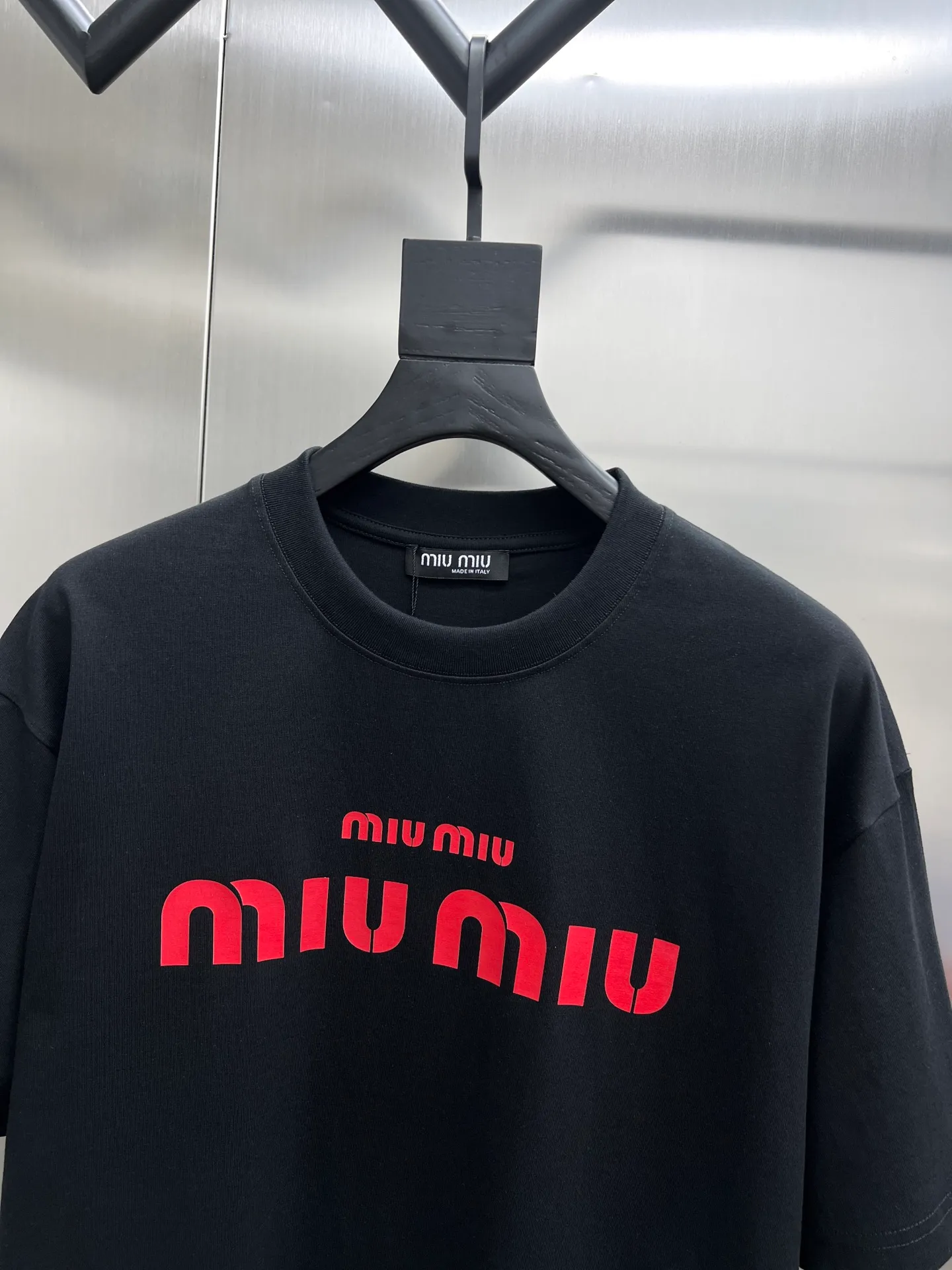 Miu Miu🌟New Arrival T T Hot Sale 99 280 🐎🐎Size：S-XXL Black White 2 Size S 110 54 69 21 M 114 56 71 22 L 118 58 73 22 XL 122 60 75 23 2XL 126 62 77 23
