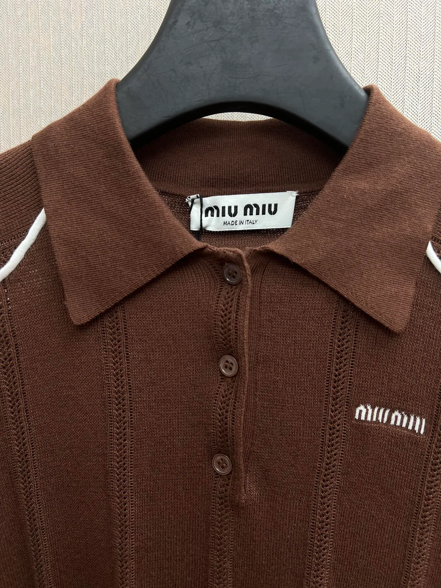 MIUMIU 25ss New Arrival ， Polo ， Miu Miu 。 Sizes：36.38.40.42.