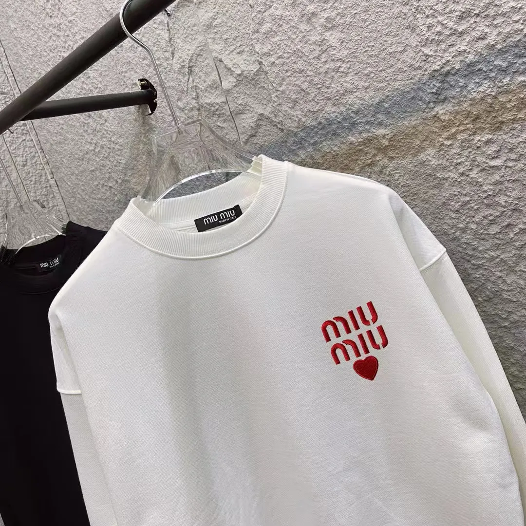 miu miu 2025 New Arrival logo Same Style Size：S M L XL XXL ：Black White