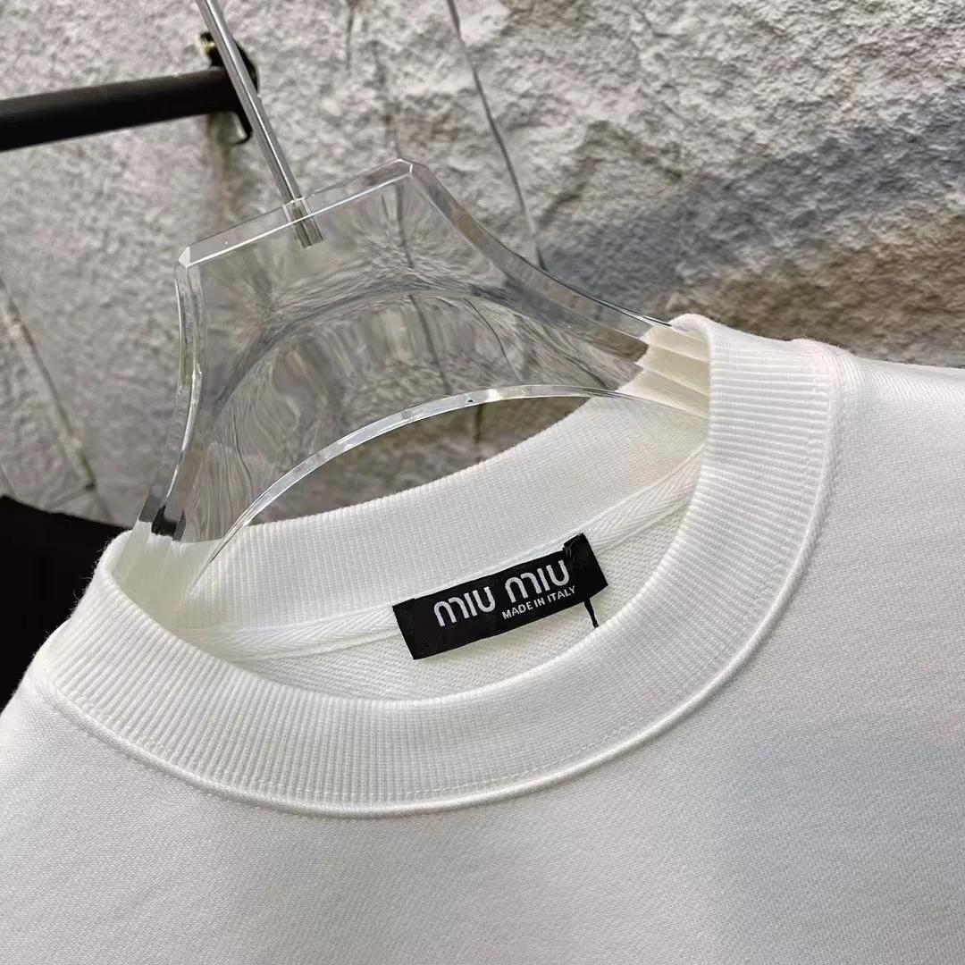 miu miu 2025 New Arrival logo Same Style Size：S M L XL XXL ：Black White