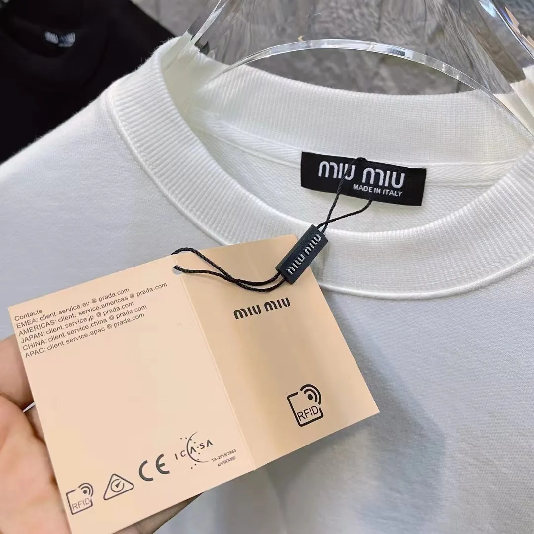 miu miu 2025 New Arrival logo Same Style Size：S M L XL XXL ：Black White