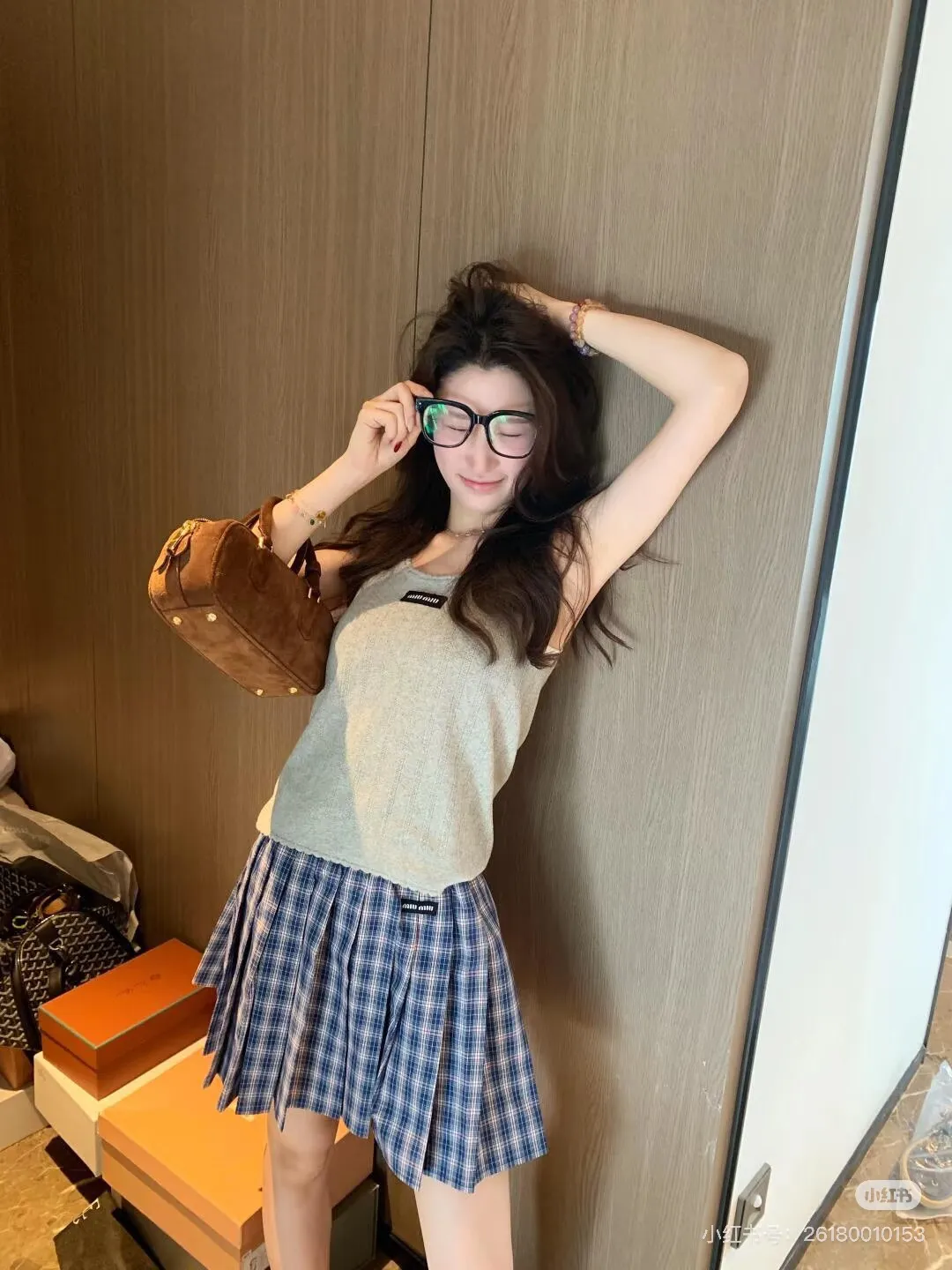 M 268#Miumiu •25ss New Arrival ✅✅✅In Stock, Quality Size：S M L ：Gray White