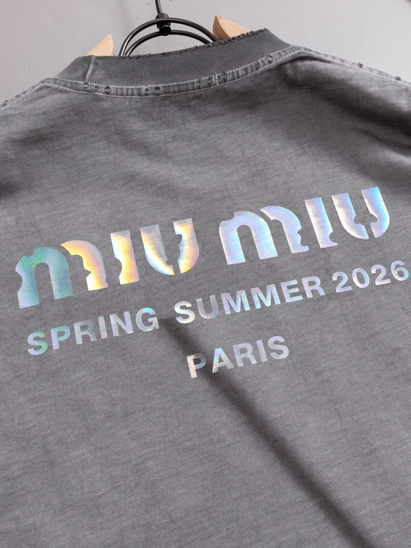 P90✨🔥 [MIU MIU ] 2026FW T Premium 26s 300 ： Purple Size：S M L XL 2XL