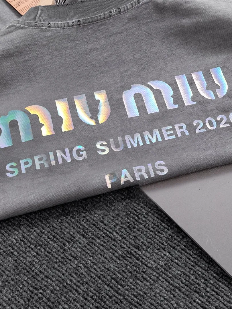P90✨🔥 [MIU MIU ] 2026FW T Premium 26s 300 ： Purple Size：S M L XL 2XL