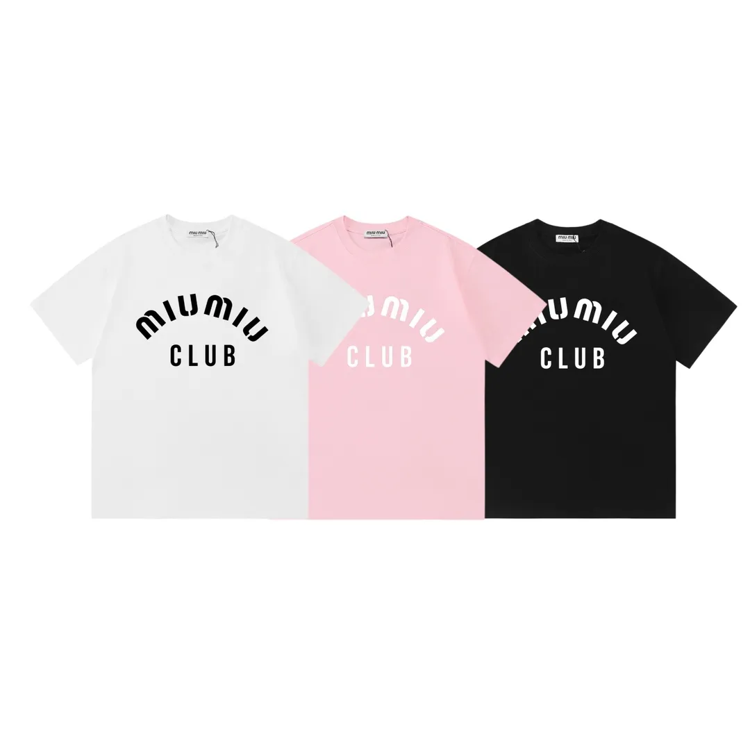 MIU MIU 2026New Arrival logo Same Style t · 300 100％ · 32 · ：White Size：XS S M L