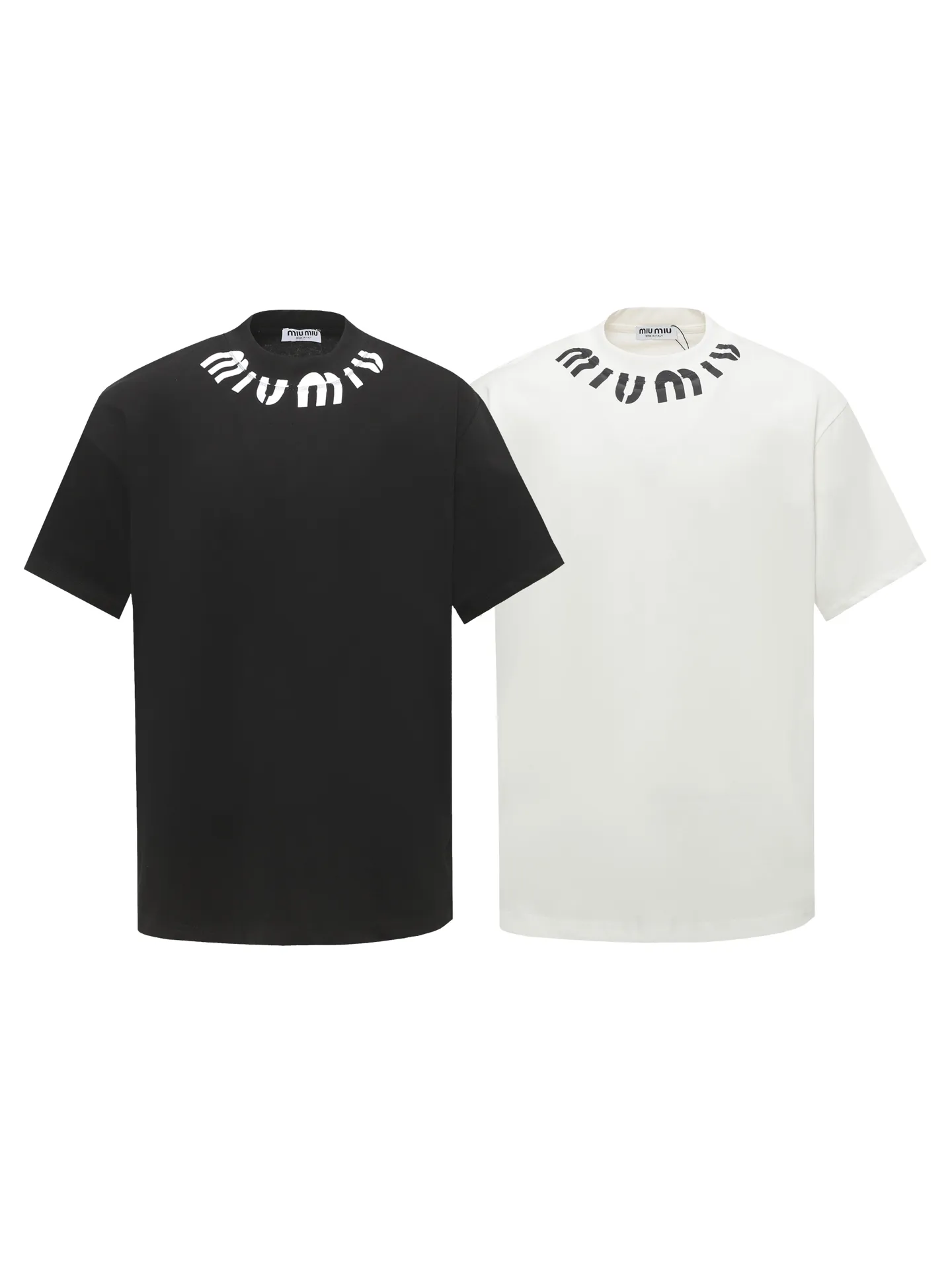 MIUMIU/ 25ss t ， logo ， Breathable， ， ， ：Black White Size：XS S M L