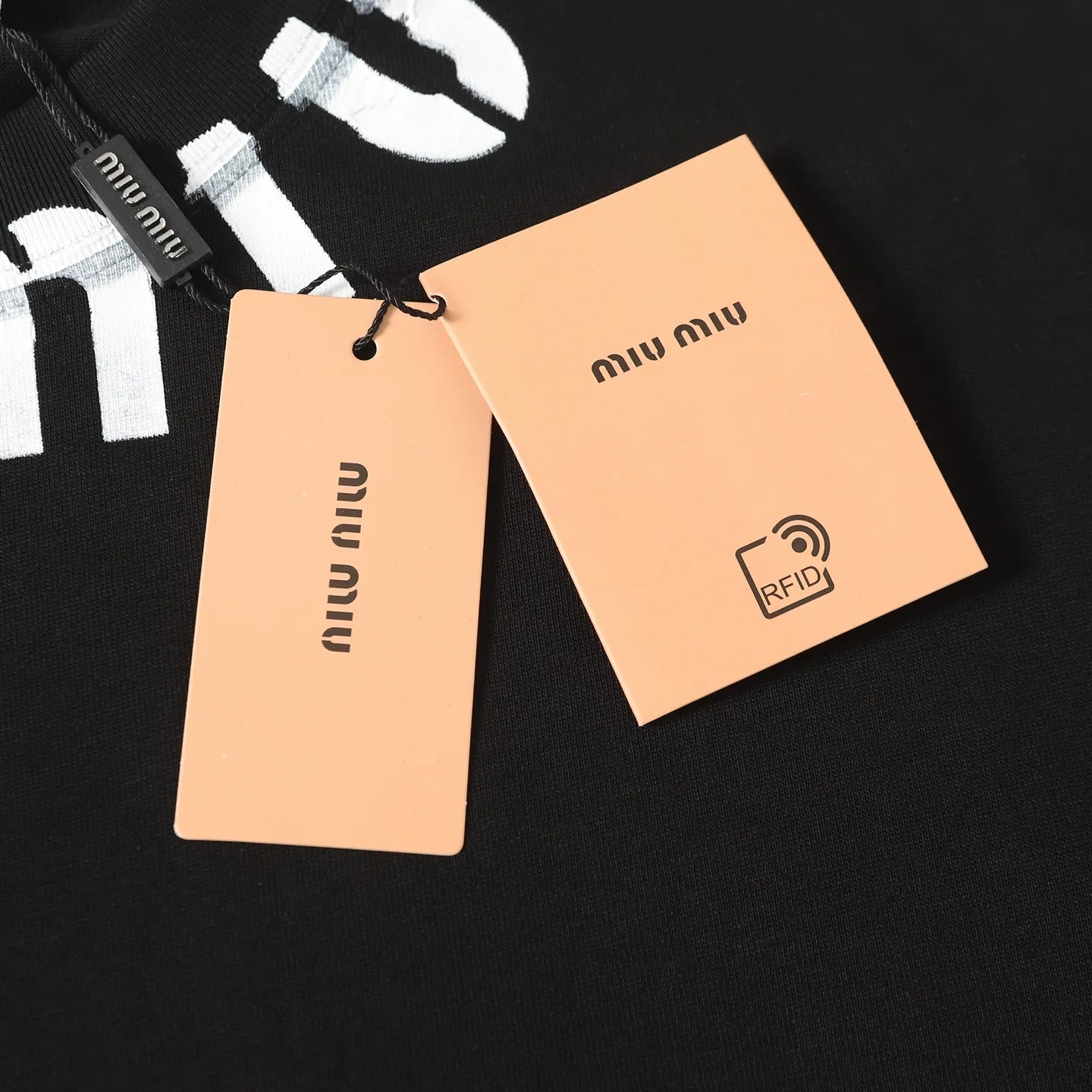 MIUMIU/ 25ss t ， logo ， Breathable， ， ， ：Black White Size：XS S M L