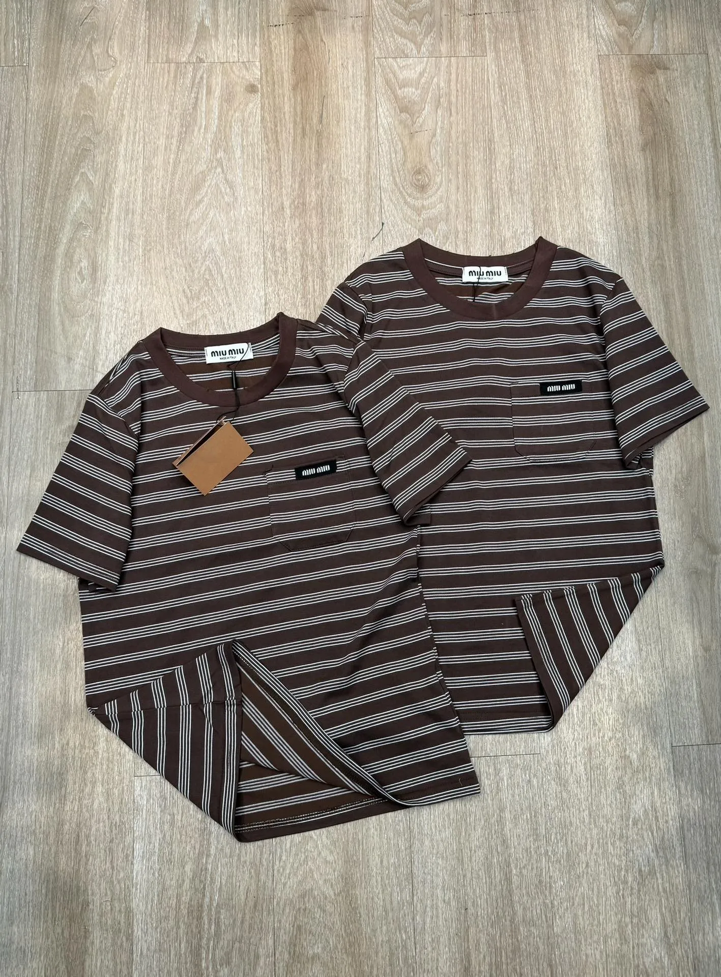 M 165#Miumiu • T ✅✅✅In Stock Quality Size：S M L ：Coffee Brown